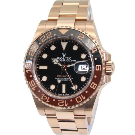 rolex gmt-master ii root beer automatic 18k everose & oystersteel